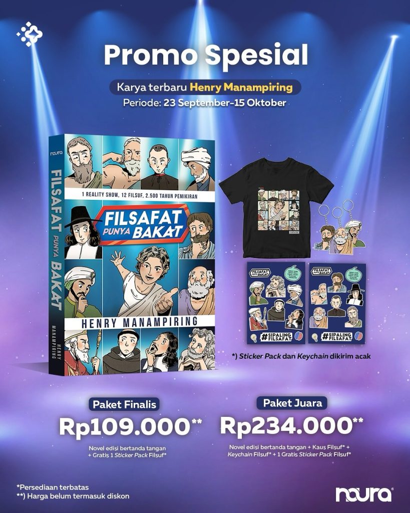 Promo Spesial Filsafat Punya Bakat Karya Penulis Mega-Bestseller Henry Manampiring dari Penerbit Noura Publishing di Mizanstore.com
